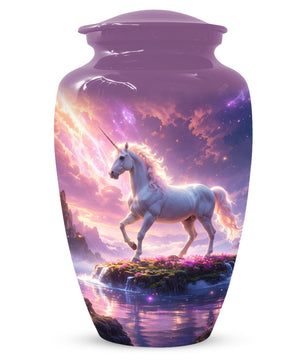 Personalized Unicorn Urn for Mom – Custom Fantasy Cremation Urn for Ashes