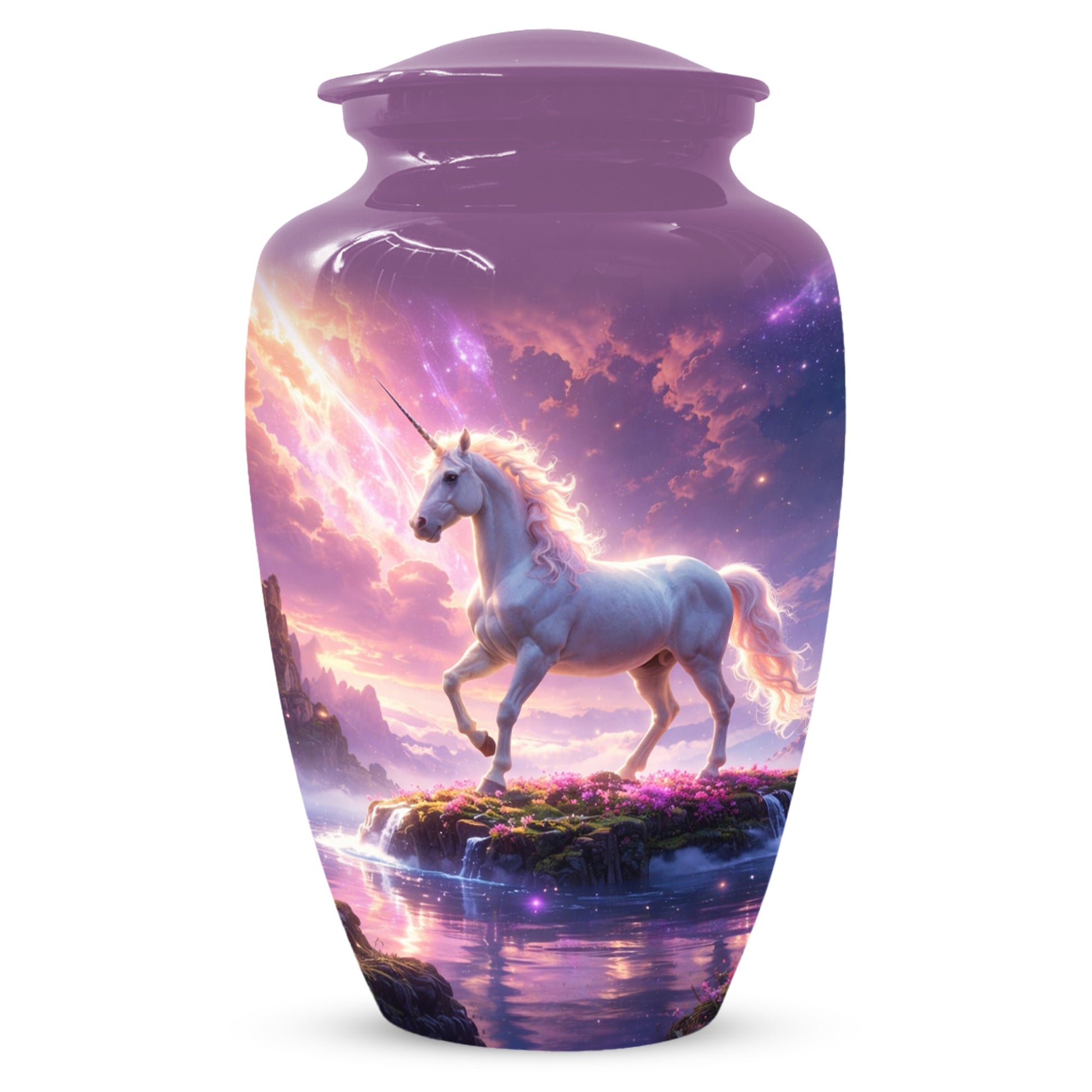 Personalized Unicorn Urn for Mom – Custom Fantasy Cremation Urn for Ashes