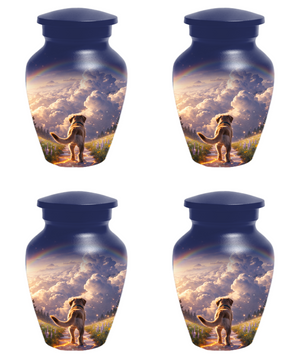 Rainbow Bridge Dog Memorial Urn for Mom or Dad | Pet Memorial Cremation Urn for Human Ashes