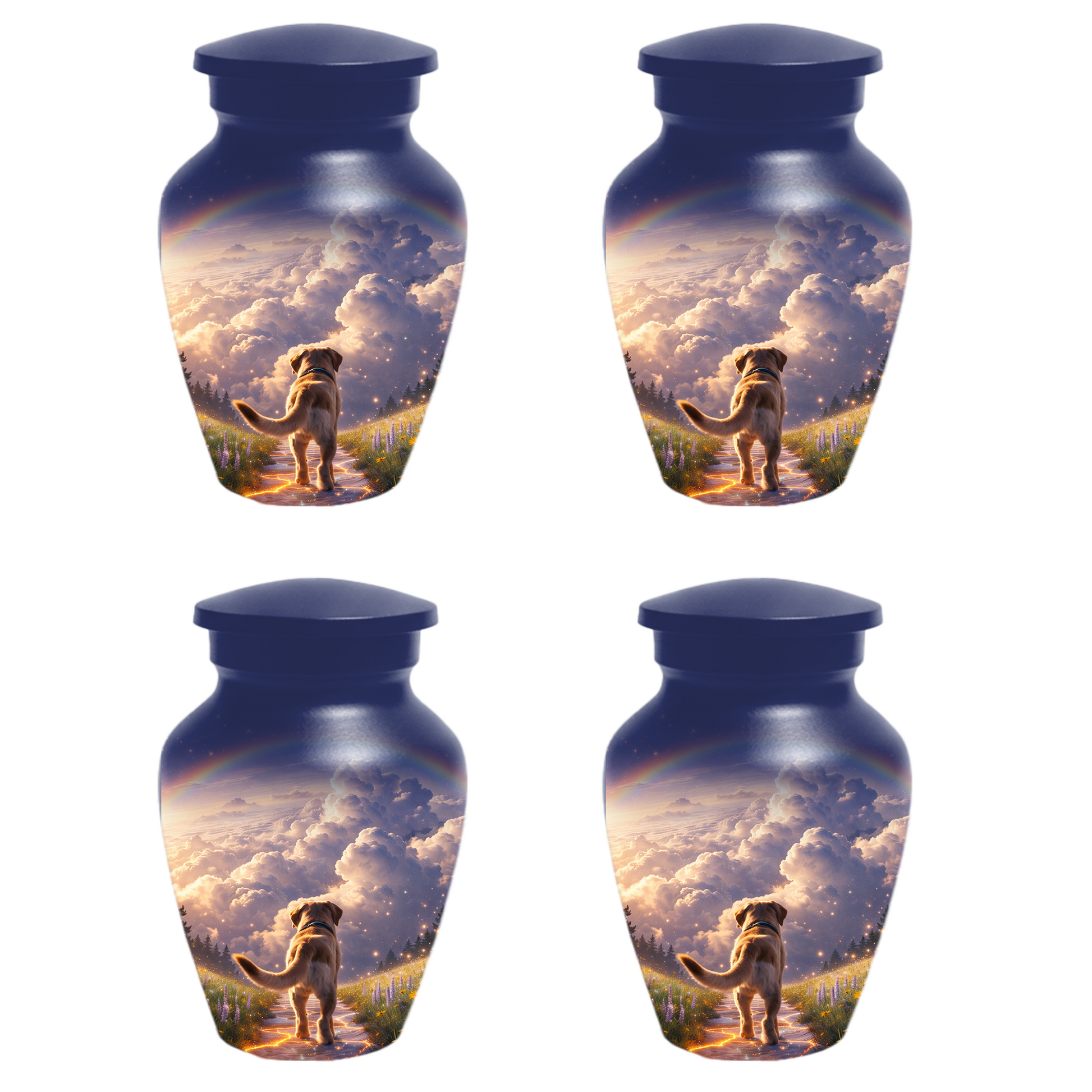 Rainbow Bridge Dog Memorial Urn for Mom or Dad | Pet Memorial Cremation Urn for Human Ashes