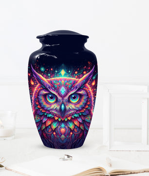 Owl Cremation Urn for Ashes – Custom Colorful Owl Memorial Urns for Mom& Dad -Women & Men