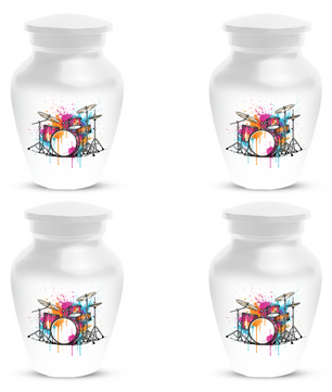 Personalized Drum Set Cremation Urn for Dad – Musician Memorial Urns  for Human Ashes