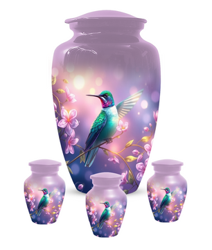 Hummingbird Urn for Mom, Custom Cremation Urn for Human Ashes