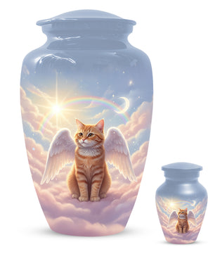 Cat Wing Urn for Adult Ashes | Angel Cat Cremation Urn & Memorial Urn