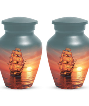 Sailing Ship Urns for Dad – Personalized KLeepsake for Dad | Nautical Memorial Urn for Father Ashes