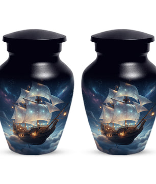 Nautical Ship Urns for Dad –  Sailing Ship Memorial Urn for Father Ashes
