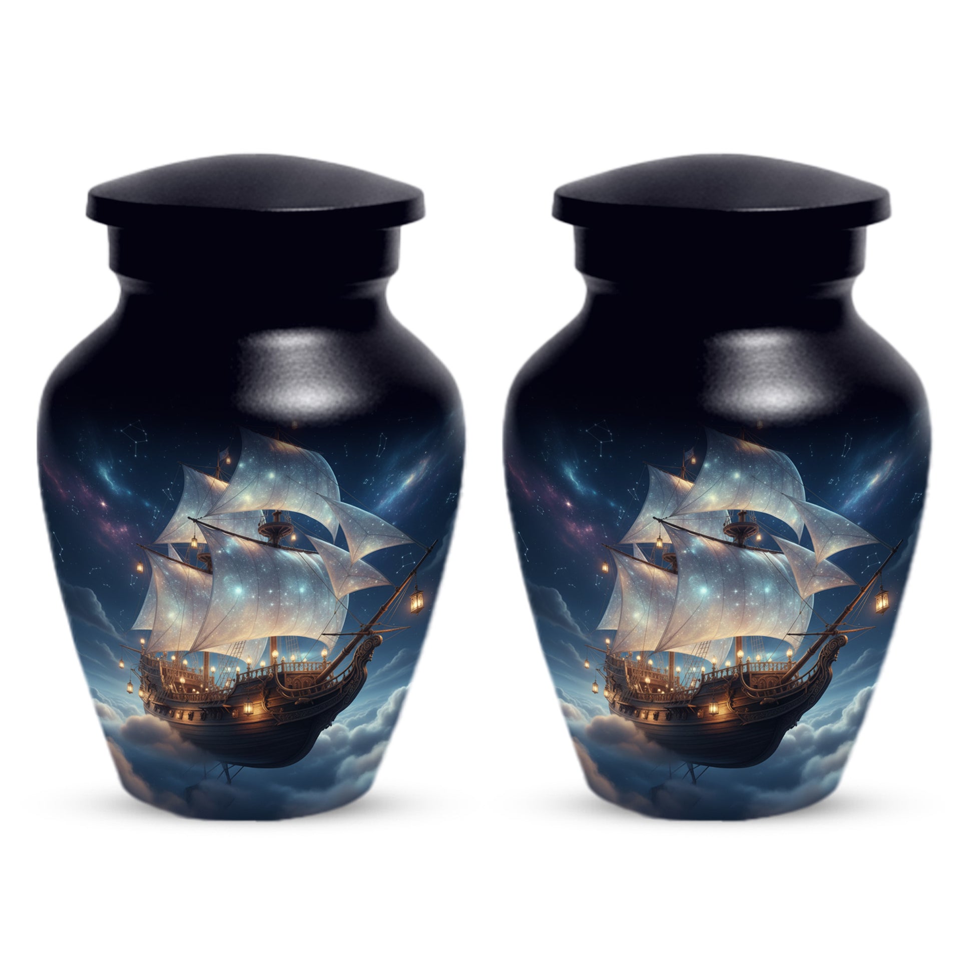 Nautical Ship Urns for Dad –  Sailing Ship Memorial Urn for Father Ashes