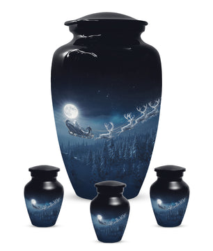 Christmas Cremation Urn for Human Ashes | Adult Christmas Memorial Urn