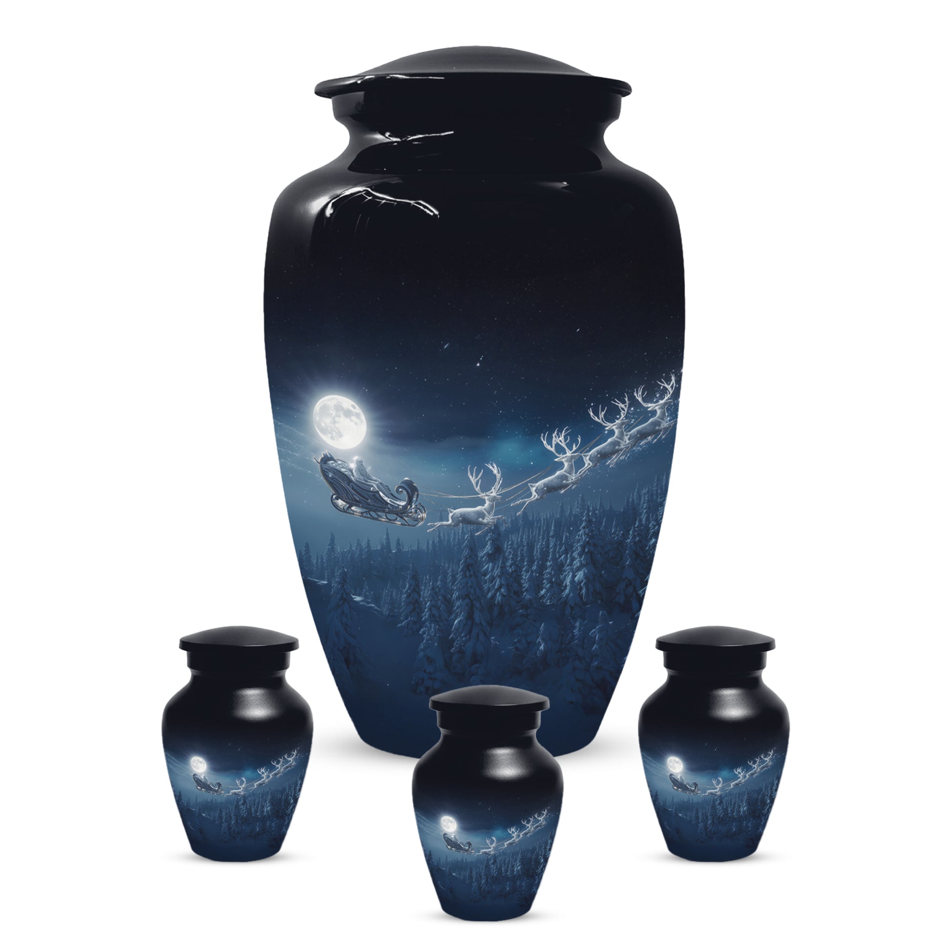 Christmas Cremation Urn for Human Ashes | Adult Christmas Memorial Urn