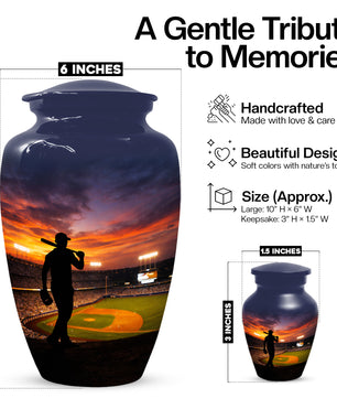 Baseball Memorial Urns for Ashes -  Personalized Cremation Keepsake for Dad | Custom Urn for Father