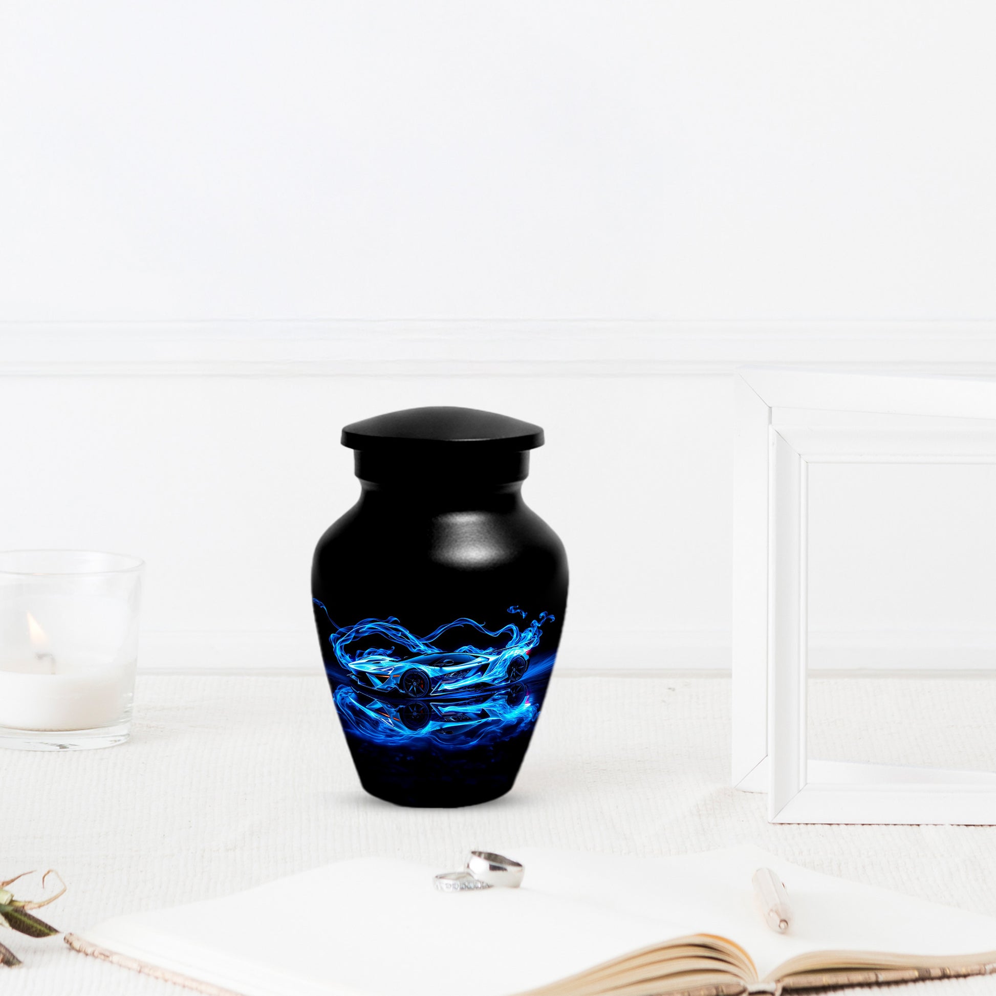 Blue Sports Car Urn for Dad – Custom Car Keepsake Urns for Human Ashes