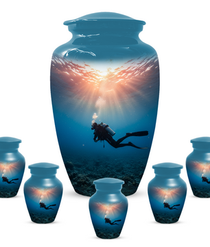 Personalized Scuba Diving Urn for Dad – Custom Diver Cremation Urns  for Male Ashes