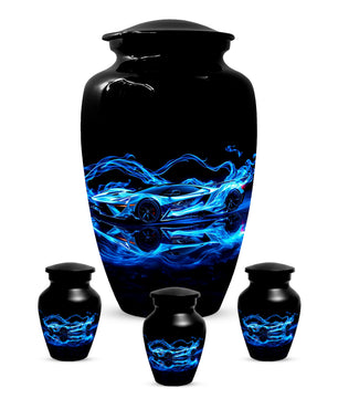Blue Sports Car Urn for Dad – Custom Car Keepsake Urns for Human Ashes