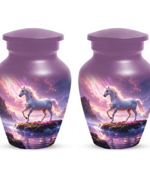 Personalized Unicorn Urn for Mom – Custom Fantasy Cremation Urn for Ashes