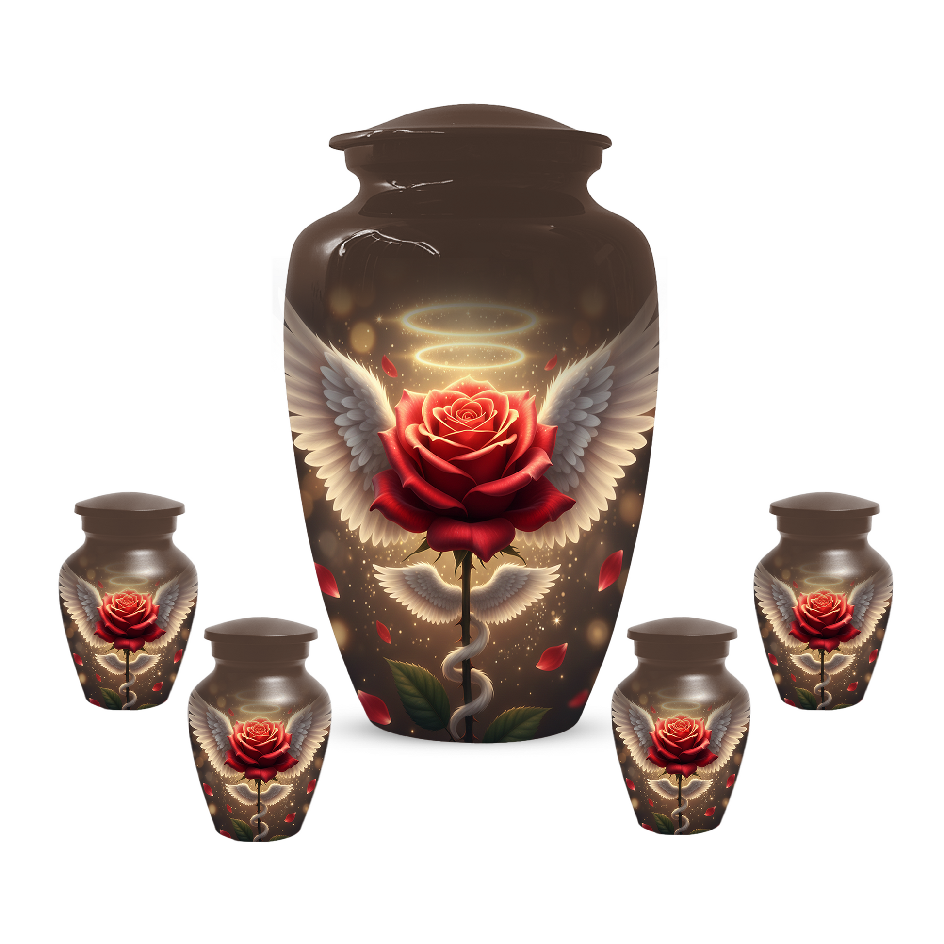 Angel Rose Memorial Urn | Custom Cremation Urn for Mom