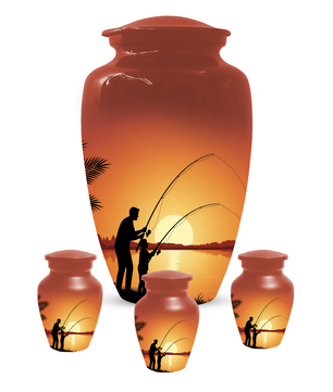 Fishing Urn for Dad, Gone Fishing Urn, Personalized Cremation Urn for Human Ashes