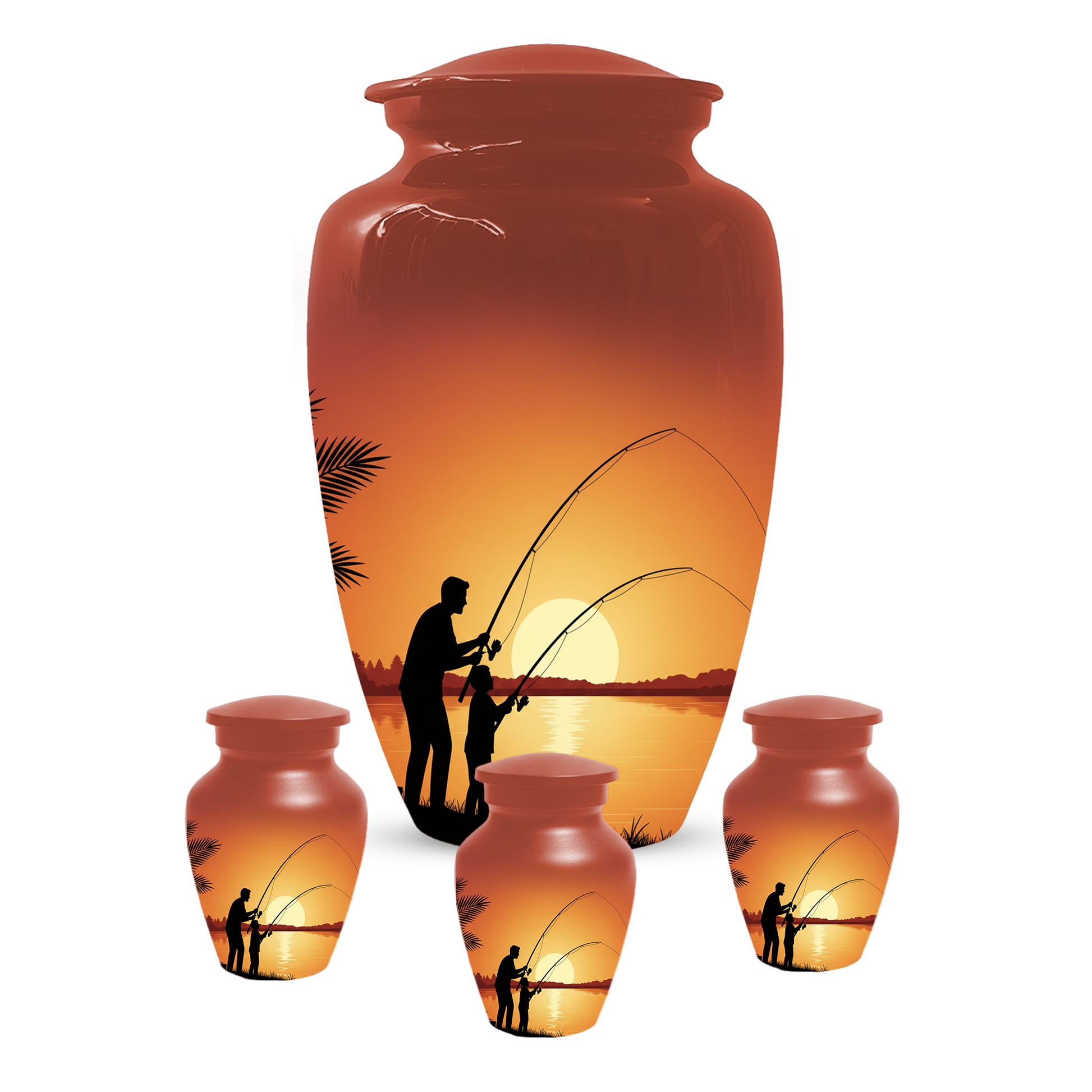 Fishing Urn for Dad, Gone Fishing Urn, Personalized Cremation Urn for Human Ashes