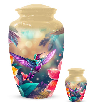 Personalized Hummingbird Urn for Ashes – Cusn, Adult Cremation Hummingbird Memorial Funeral Urn for Human Ashes