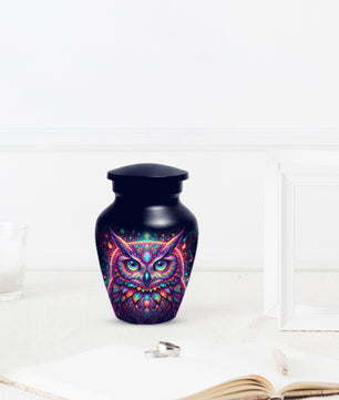 Owl Cremation Urn for Ashes – Custom Colorful Owl Memorial Urns for Mom& Dad -Women & Men