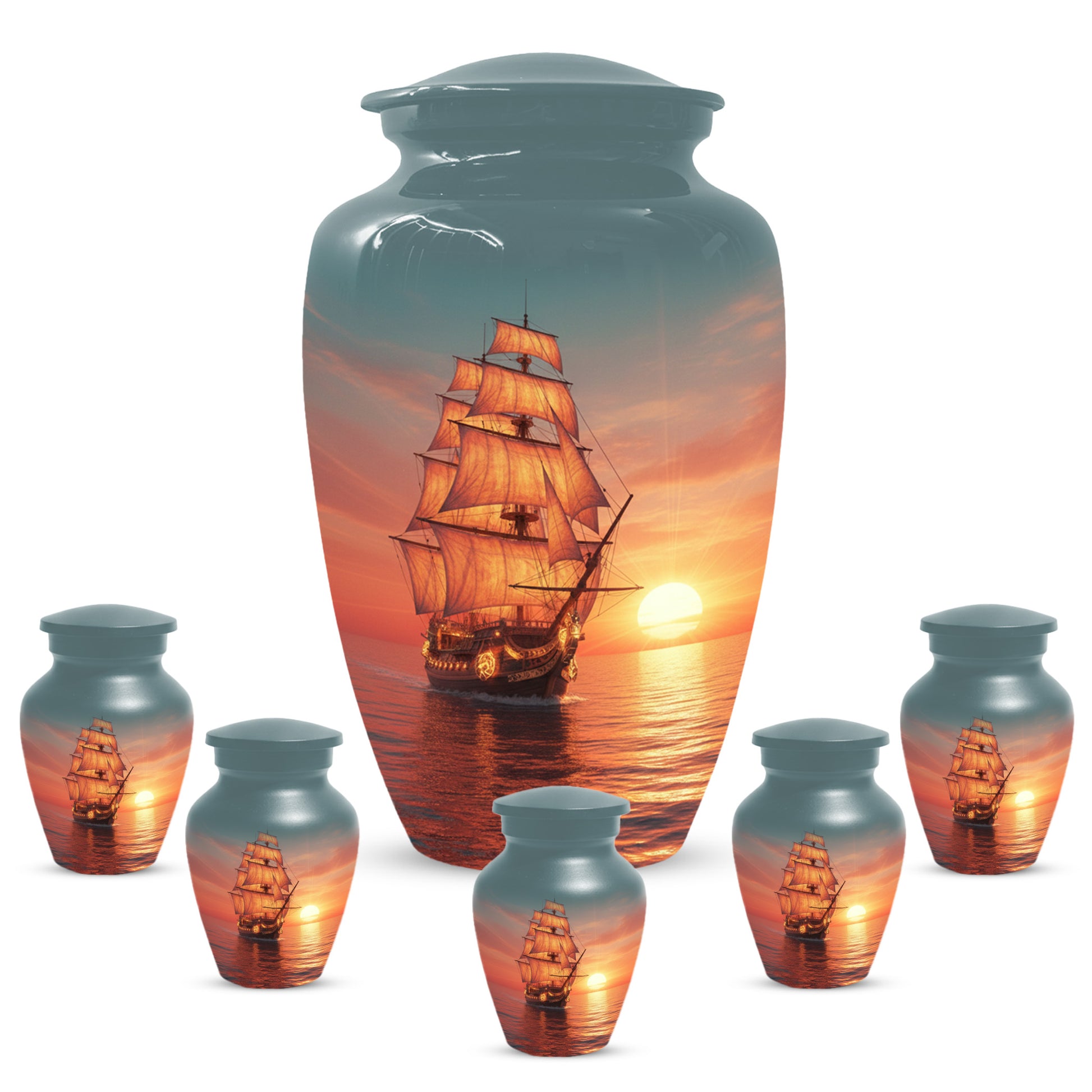 Sailing Ship Urns for Dad – Personalized KLeepsake for Dad | Nautical Memorial Urn for Father Ashes