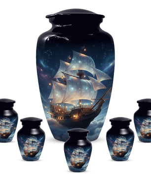 Nautical Ship Urns for Dad –  Sailing Ship Memorial Urn for Father Ashes