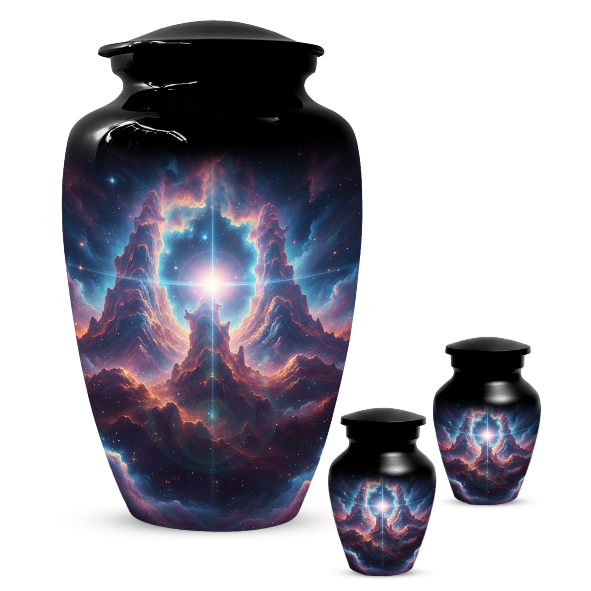 Celestial Adult Urn for Ashes -  Galaxy Memorial Cremation Urns | Personalized Funeral Keepsake