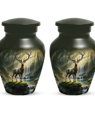Majestic Deer Cremation Urn for Ashes – Forest Wildlife Adult Funeral Urns