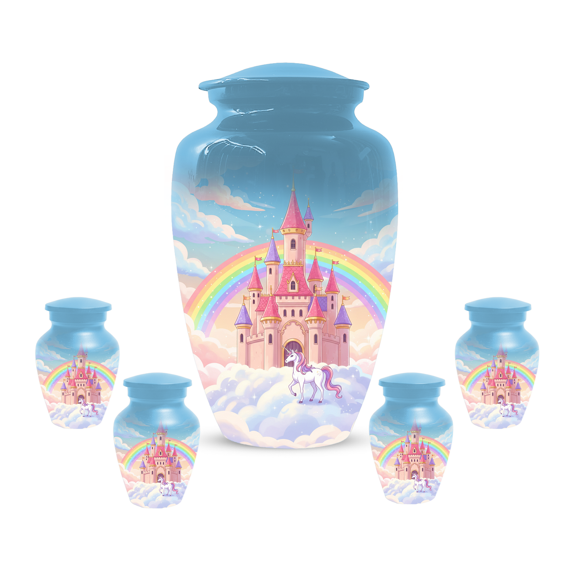 Unicorn Urn for Mom, Rainbow Cremation Urn, Custom Memorial Urn for Human Ashes,