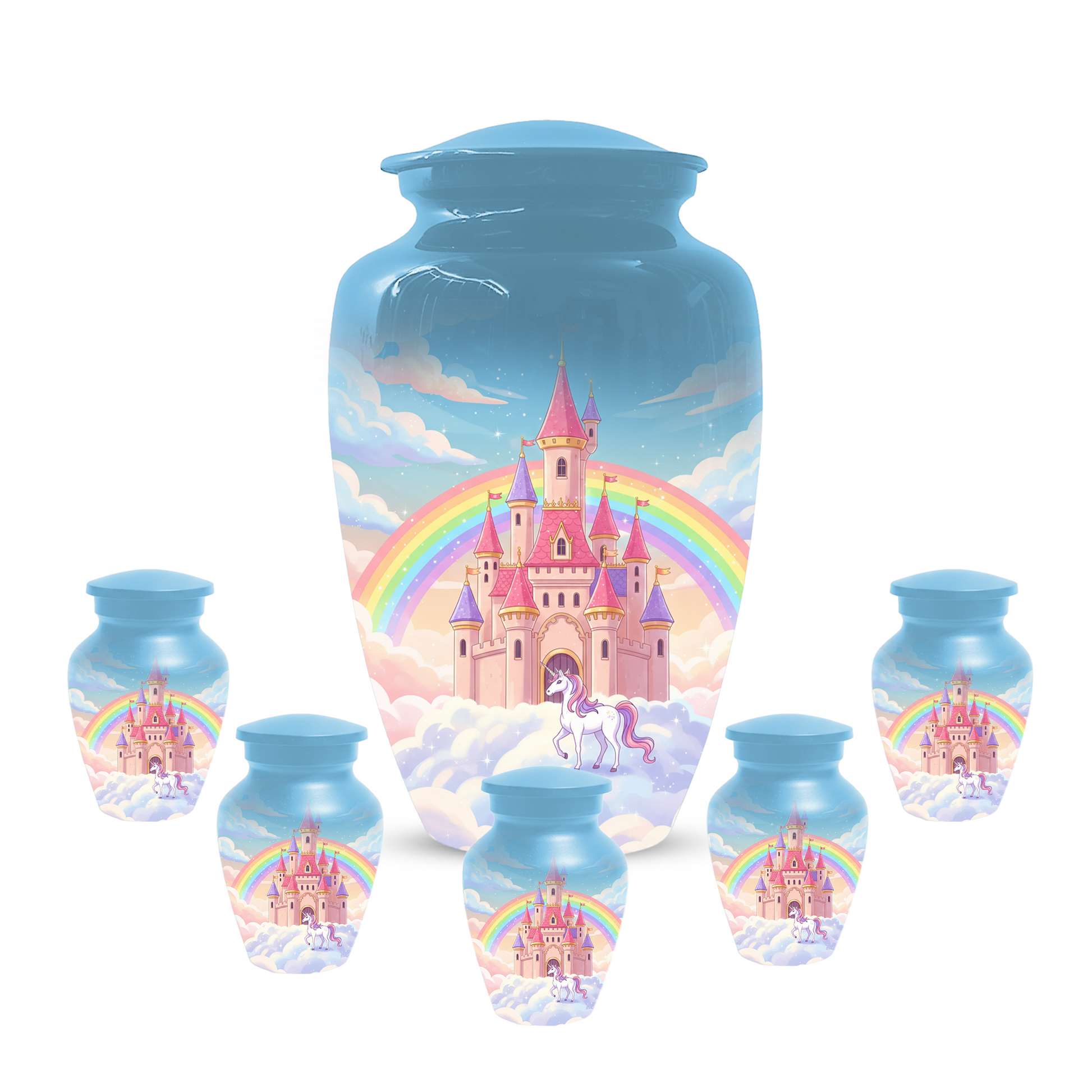 Unicorn Urn for Mom, Rainbow Cremation Urn, Custom Memorial Urn for Human Ashes,