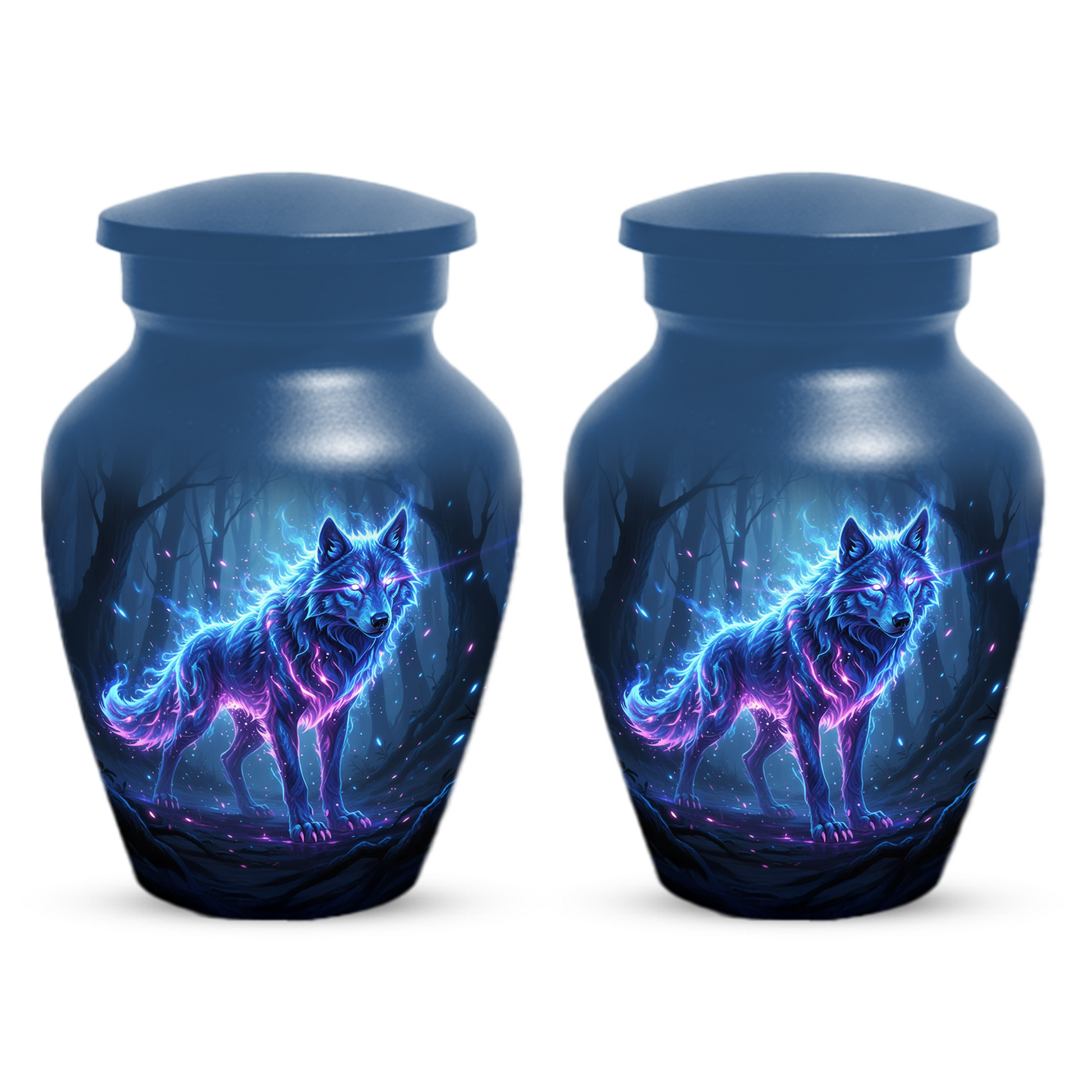 Personalized Wolf Cremation Urn for Dad – Mystical Wolf Keepsake Urns for  Human Ashes