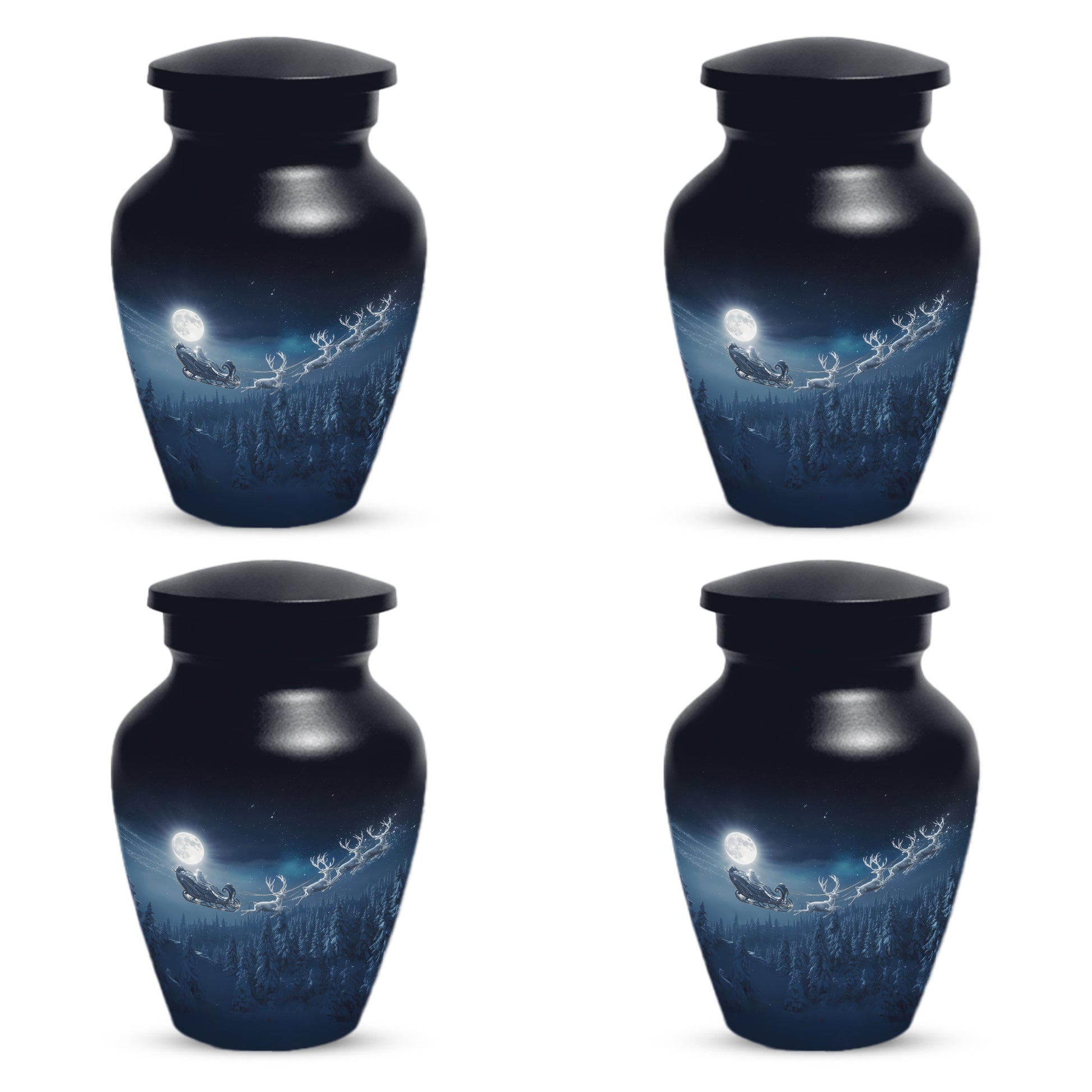 Christmas Cremation Urn for Human Ashes | Adult Christmas Memorial Urn