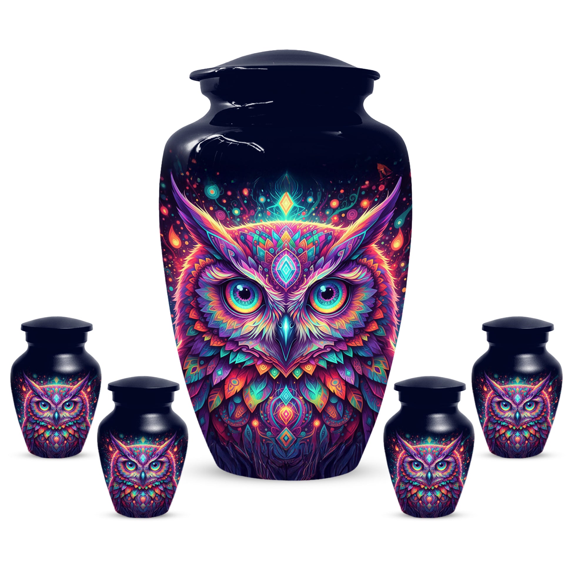 Owl Cremation Urn for Ashes – Custom Colorful Owl Memorial Urns for Mom& Dad -Women & Men