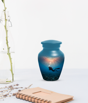 Personalized Scuba Diving Urn for Dad – Custom Diver Cremation Urns  for Male Ashes