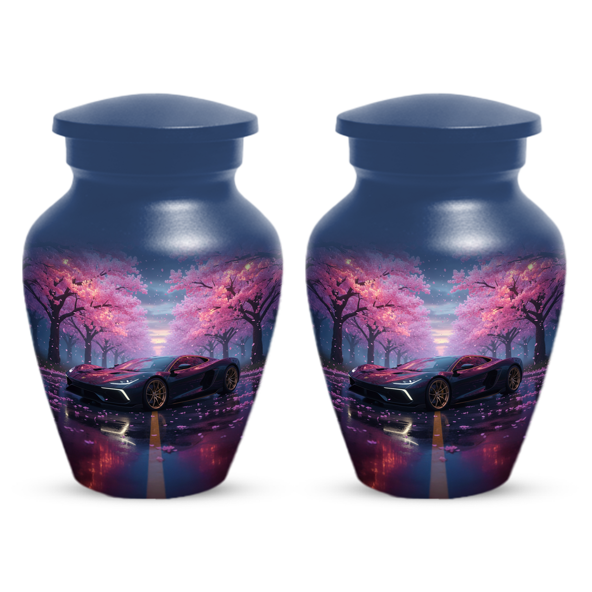 Personalized Sports Car Urn for Dad – Cherry Blossom Cremation for Ashes| Luxury Car Memorial Urns for Father