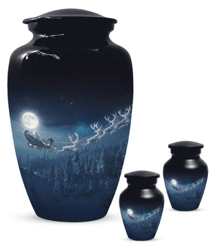 Christmas Cremation Urn for Human Ashes | Adult Christmas Memorial Urn
