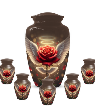 Angel Rose Memorial Urn | Custom Cremation Urn for Mom