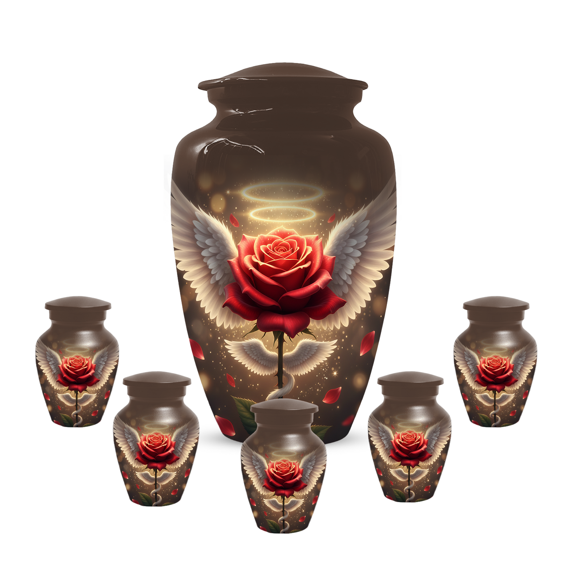 Angel Rose Memorial Urn | Custom Cremation Urn for Mom