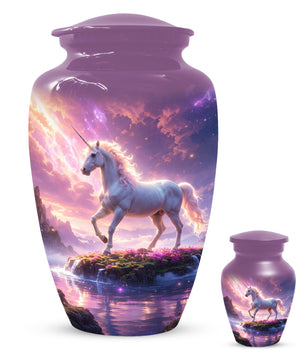 Personalized Unicorn Urn for Mom – Custom Fantasy Cremation Urn for Ashes