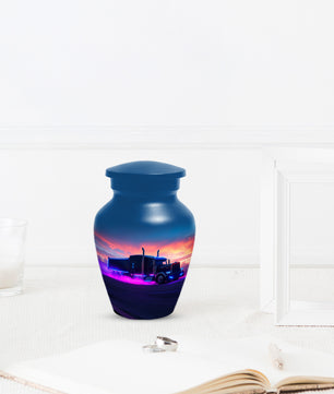 Personalized Semi Truck Urn for Dad – Custom Truck Driver Cremation Urns for Ashes