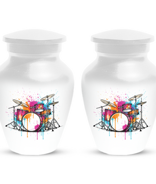 Personalized Drum Set Cremation Urn for Dad – Musician Memorial Urns  for Human Ashes