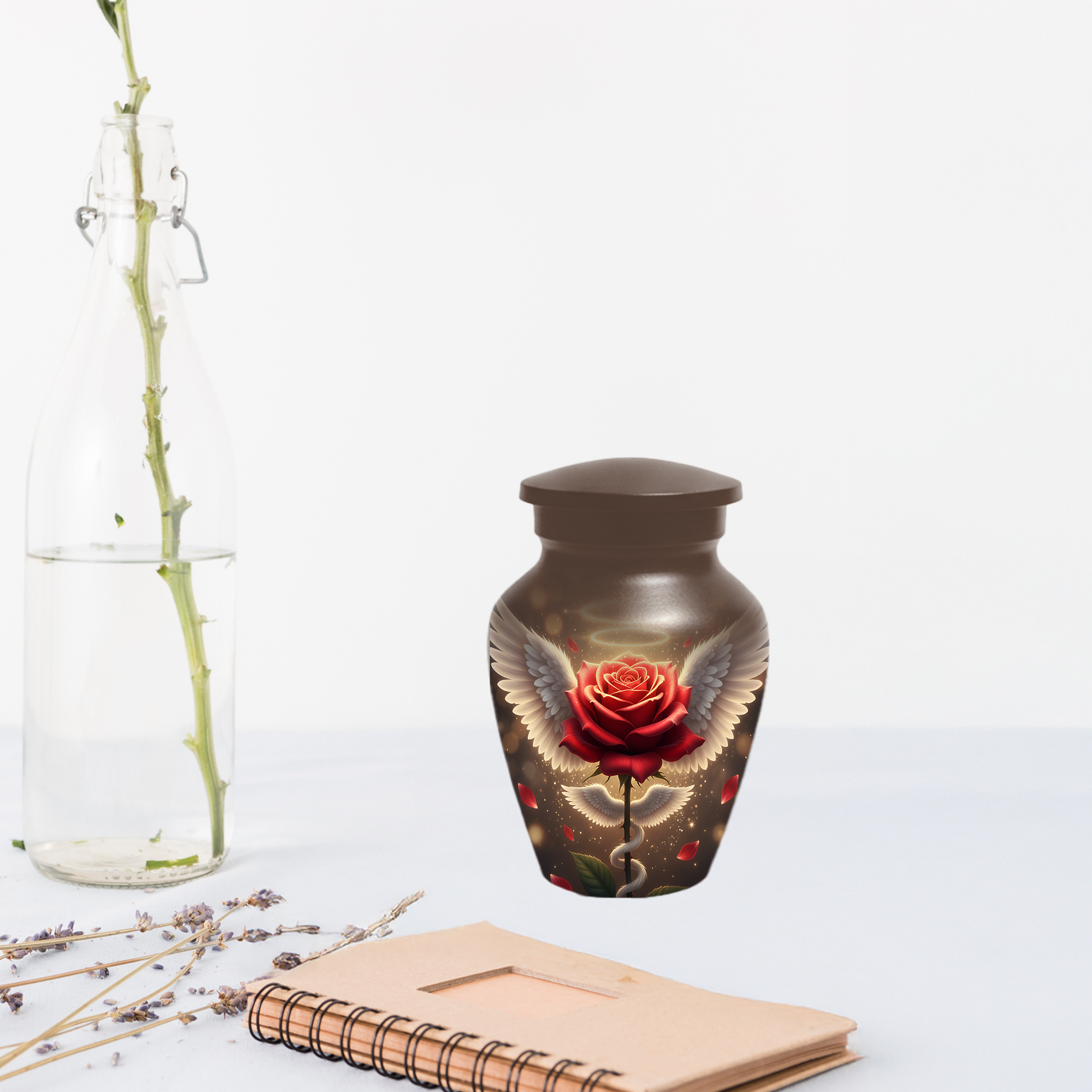 Angel Rose Memorial Urn | Custom Cremation Urn for Mom