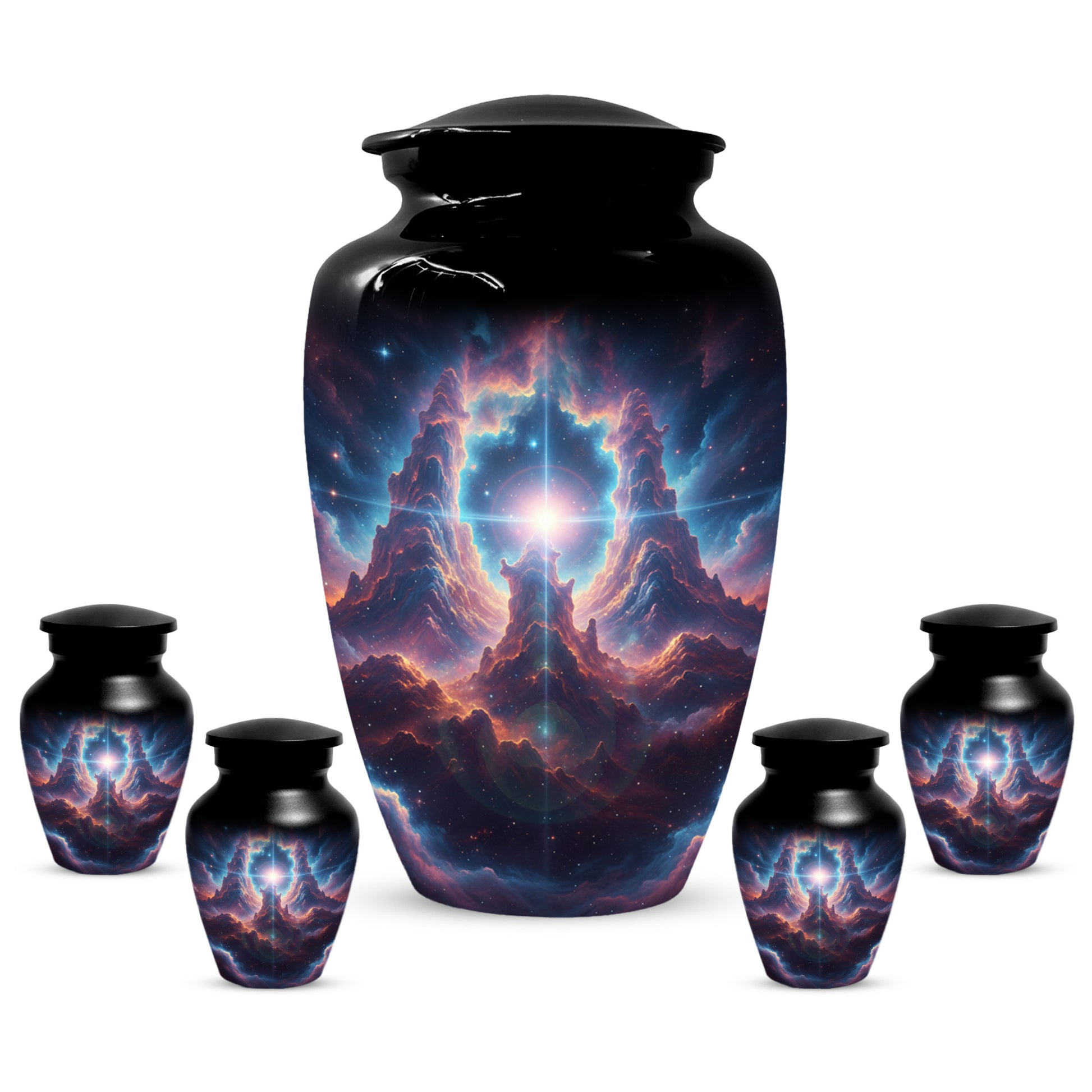 Celestial Adult Urn for Ashes -  Galaxy Memorial Cremation Urns | Personalized Funeral Keepsake