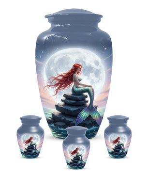 Mermaid Urn for Mom – Moonlit Mermaid Cremation Urns for Mother Ashes