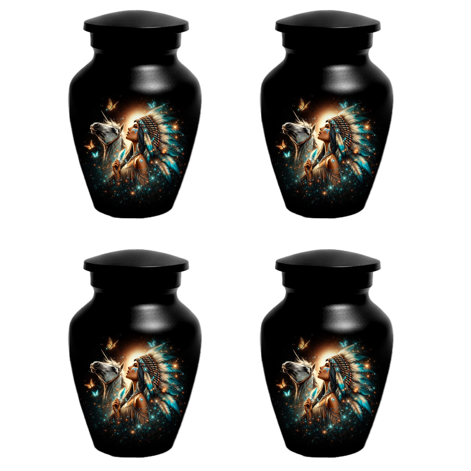 Native American Inspired Memorial Urn for Ashes | Custom Cremation Urn