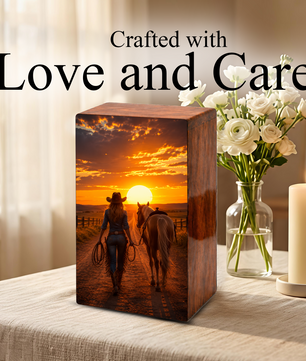 Cowgirl Urn For Ashes Female - Western Cremation Urns For Adult Women