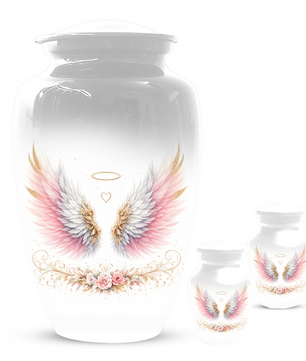 Personalized Angel Wings Cremation Urn for Human Ashes | Custom Adult Urn