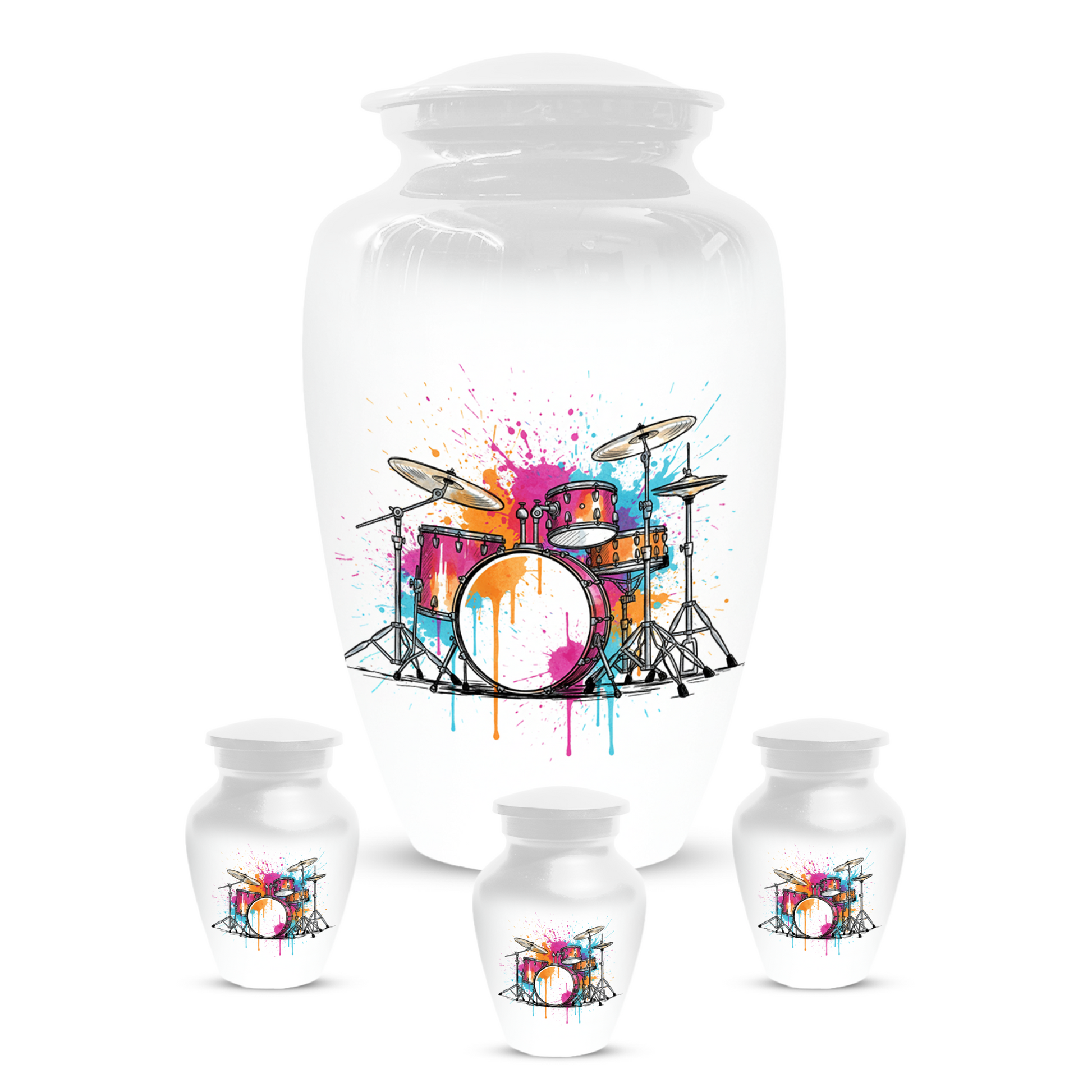 Personalized Drum Set Cremation Urn for Dad – Musician Memorial Urns  for Human Ashes