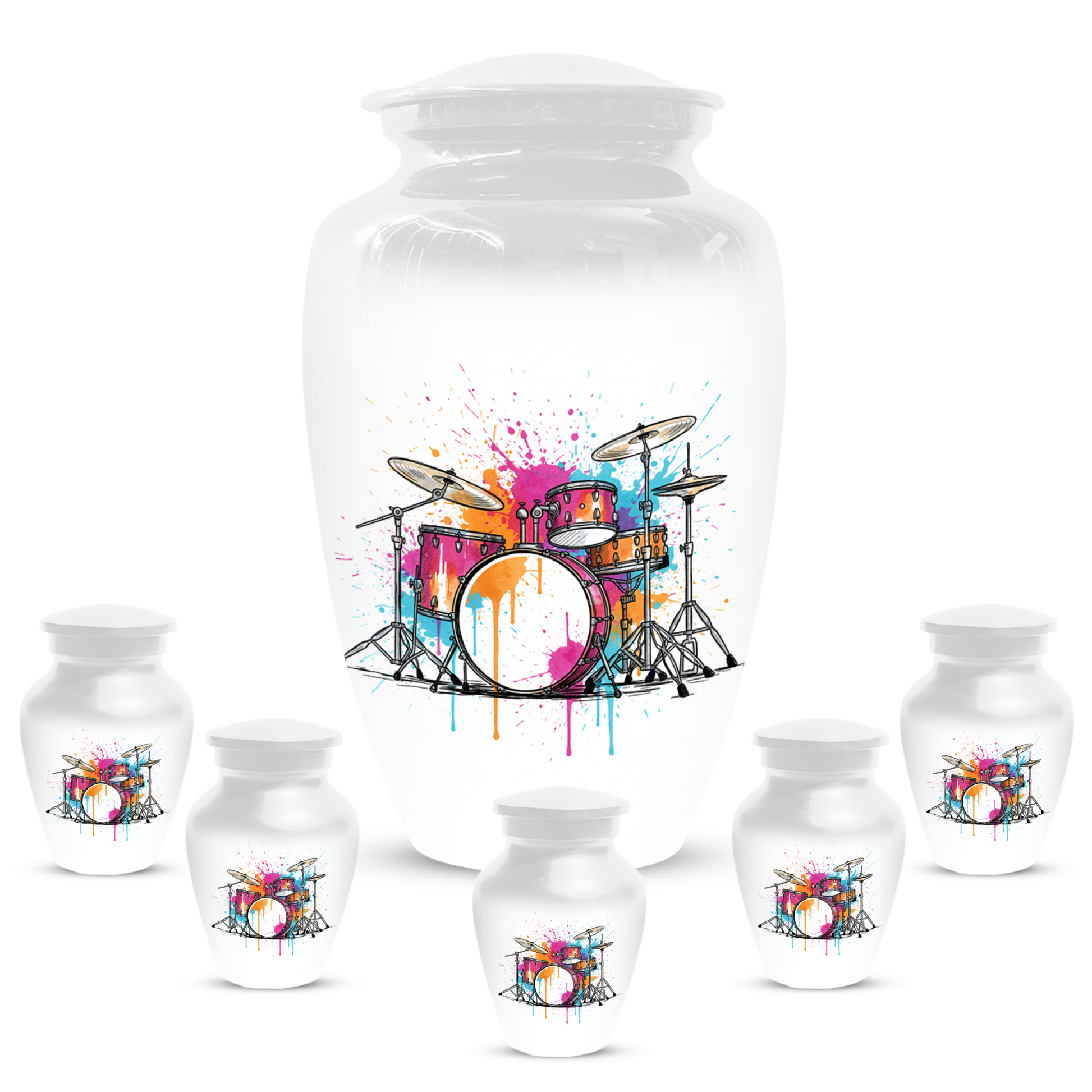 Personalized Drum Set Cremation Urn for Dad – Musician Memorial Urns  for Human Ashes