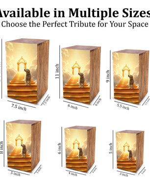 Golden Retriever Wooden Urn For Dog - Labrador Pet Keepsake Urns For Funeral