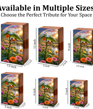 Bird Family Urn For Human Ashes - Natured Inspired Forest Keepsake Box